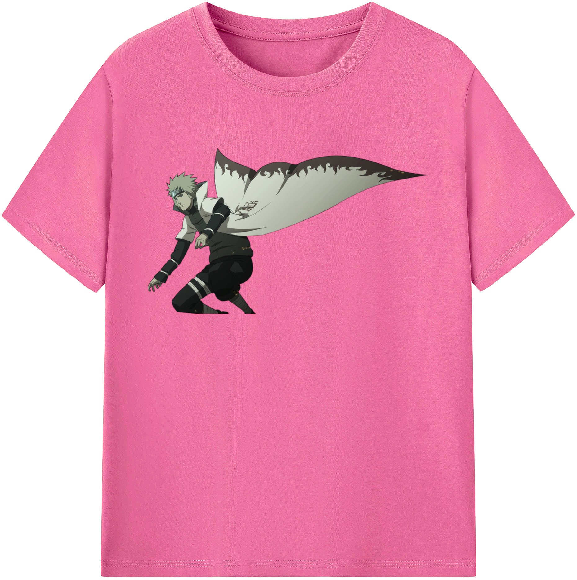 （画像用） NARUTO -ナルト- 波風 ミナト Namikaze Minato レディースカジュアルプリントTシャツ（綿100％）